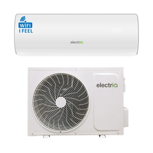 electriQ iQool Plus 12000 BTU Smart A+++ Wall Mounted Air Conditioner with Heat Pump - 5m Pipe Kit Included