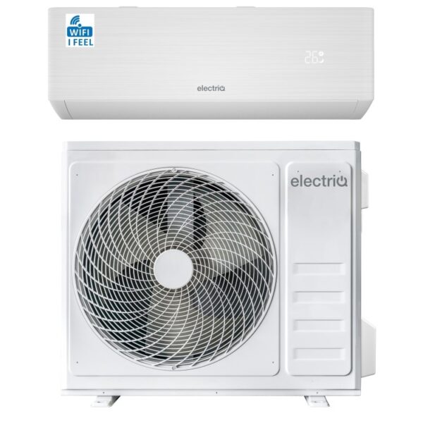 electriQ iQool 28000 BTU WiFi Smart A++ Wall Mounted Air Conditioner with Heat Pump - 5m Pipe Kit Included