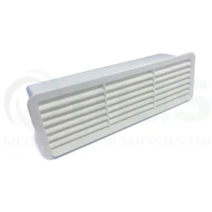 Airbrick with Backdraught Shutter -204 x 60mm – White